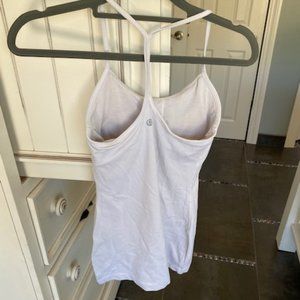 Size 4 White Lululemon Fitted Tank